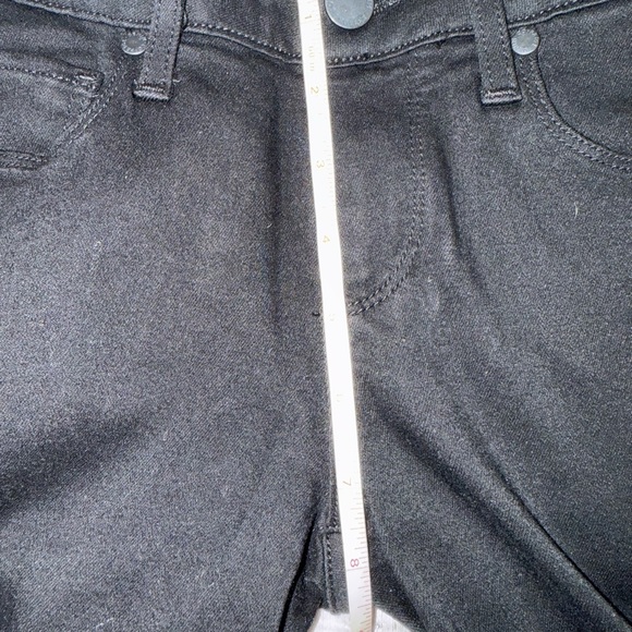 Paige Lou Lou Petite High Waisted Flare Black Jean - Picture 6 of 6